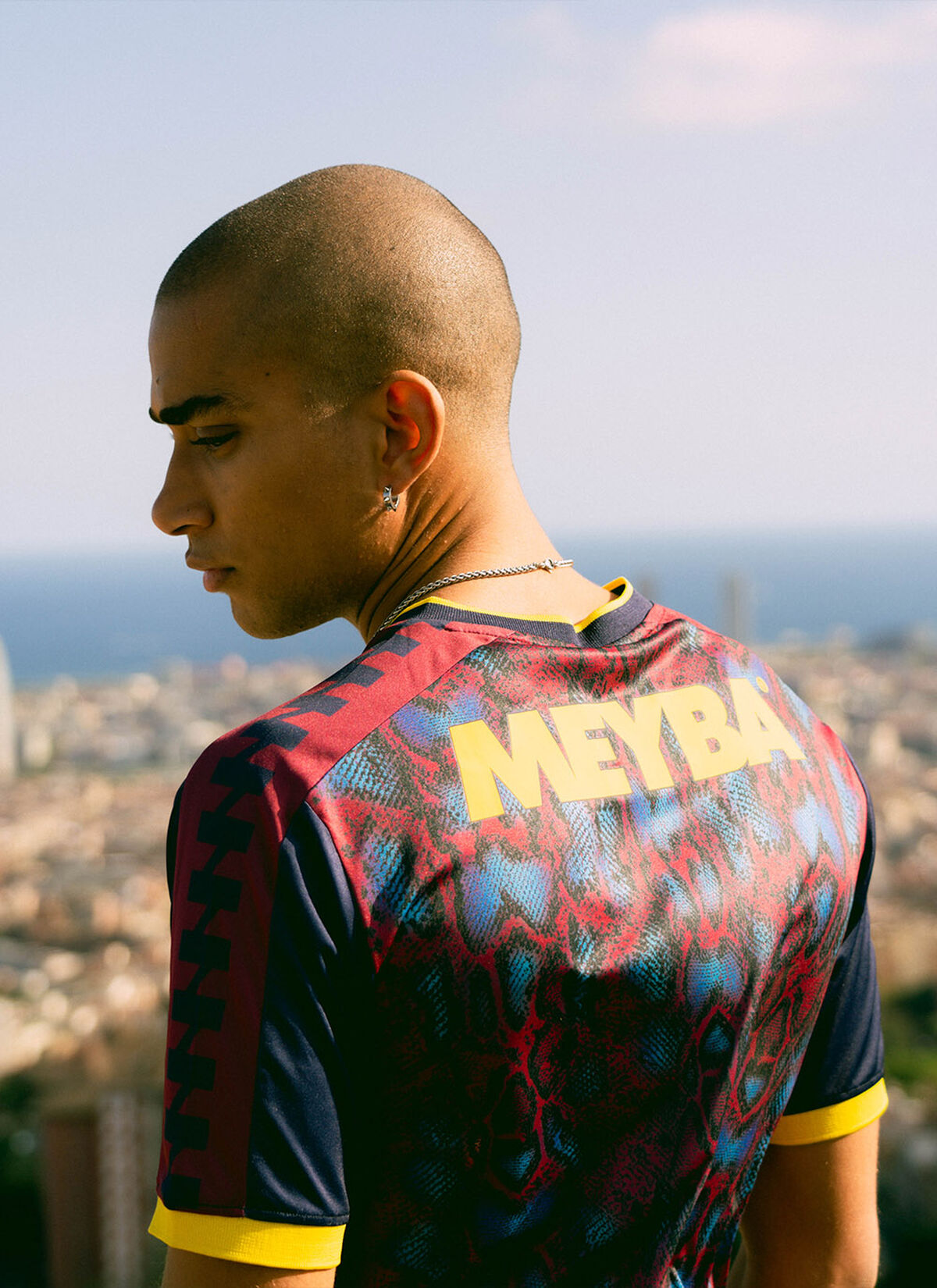 MEYBA SNAKE SHIRT, Blue/Red, hi-res