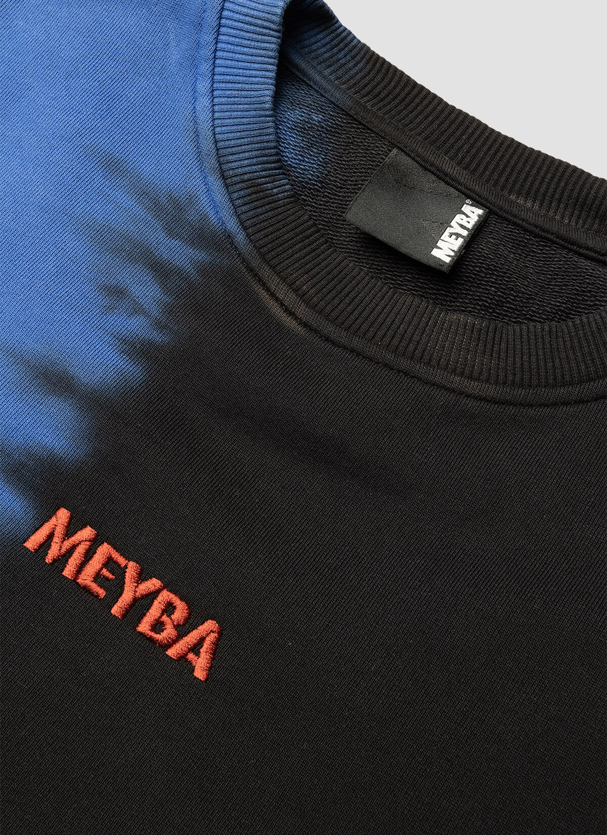 DIP DYE CREW SWEAT, Navy/Red, hi-res