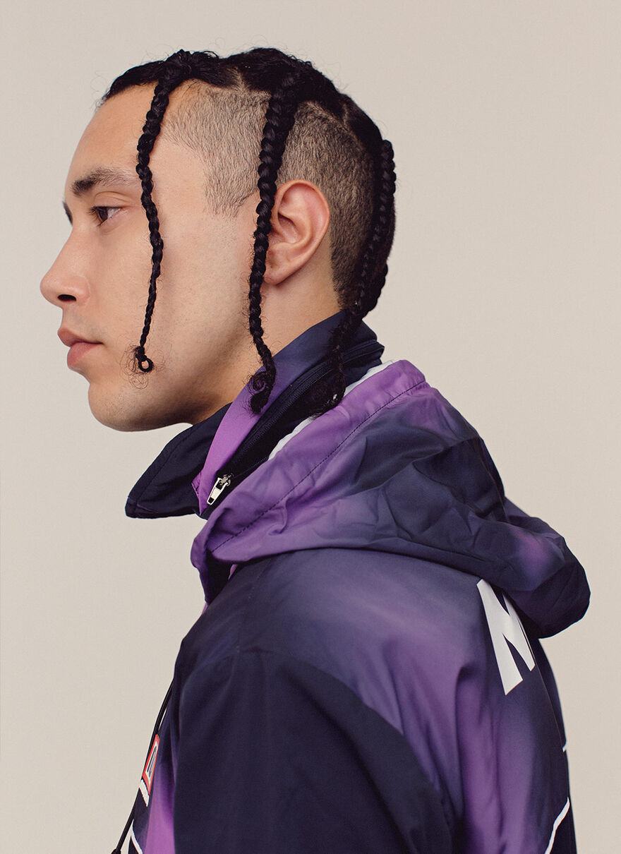 TIE DYE PACKAWAY TRAINING JACKET, Navy, hi-res