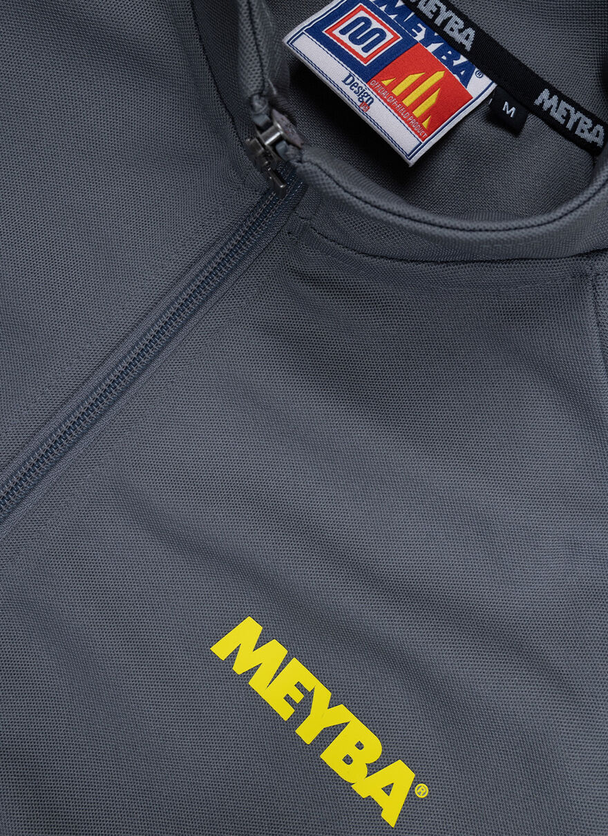 Terrace Track Jacket - 100% Polyester, Grey/Yellow, hi-res