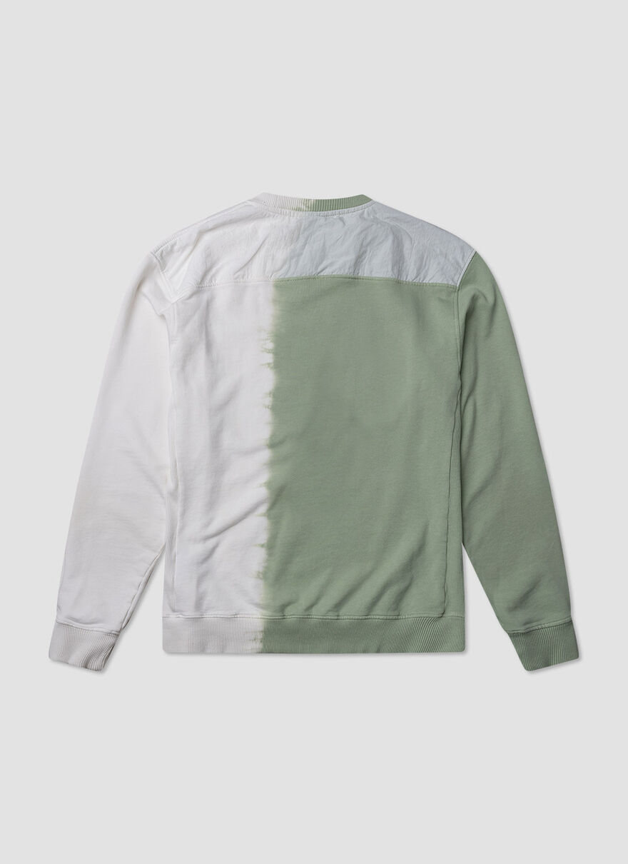 DIP DYE CREW SWEAT, White/Miscellaneous, hi-res