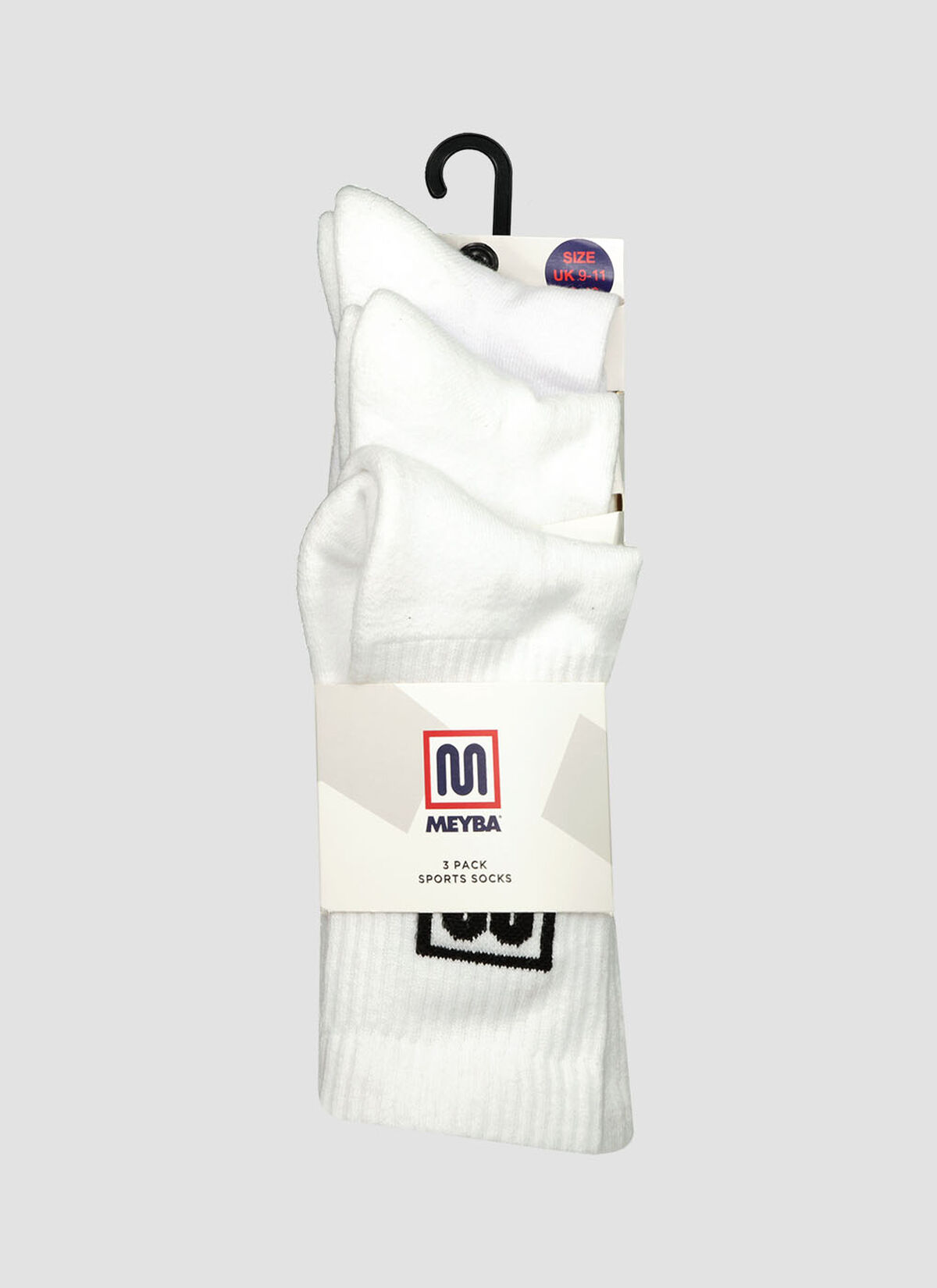 MEYBA TRAINING SOCK 3PK, White, hi-res