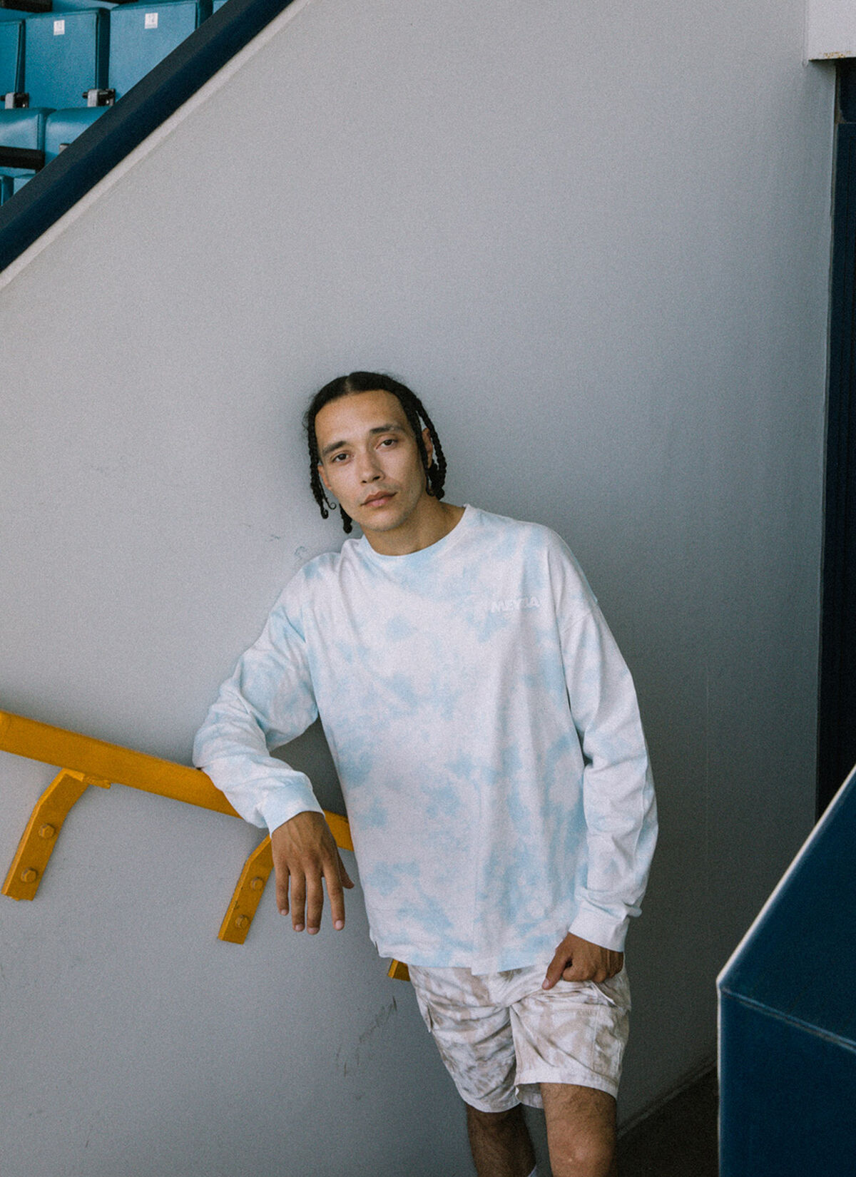 Meyba LS Cloud Dyed Tee - 100% Cotton, Ancient Water, hi-res